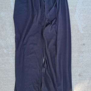 Women's Black Airy Wide-Leg Pants Size L